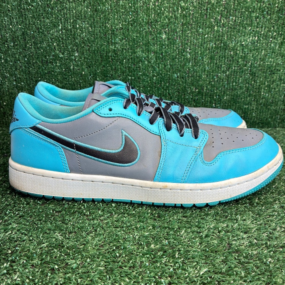 Nike Air Jordan 1 Low Golf Athletic Sporty Sneakers Gamma Blue Copa Grey Mens 11